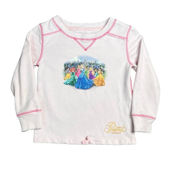 Disney Other - Disney Parks Pink Pullover with Princess graphic size small girls
